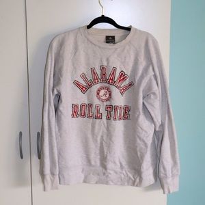Large white Alabama sweatshirt roll tide no hood